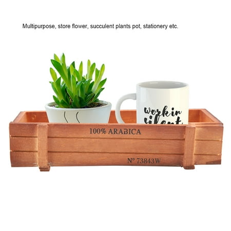 Rectangle Boîte Planteur de fleurs de jardin en bois vintage Succulent Pot Box